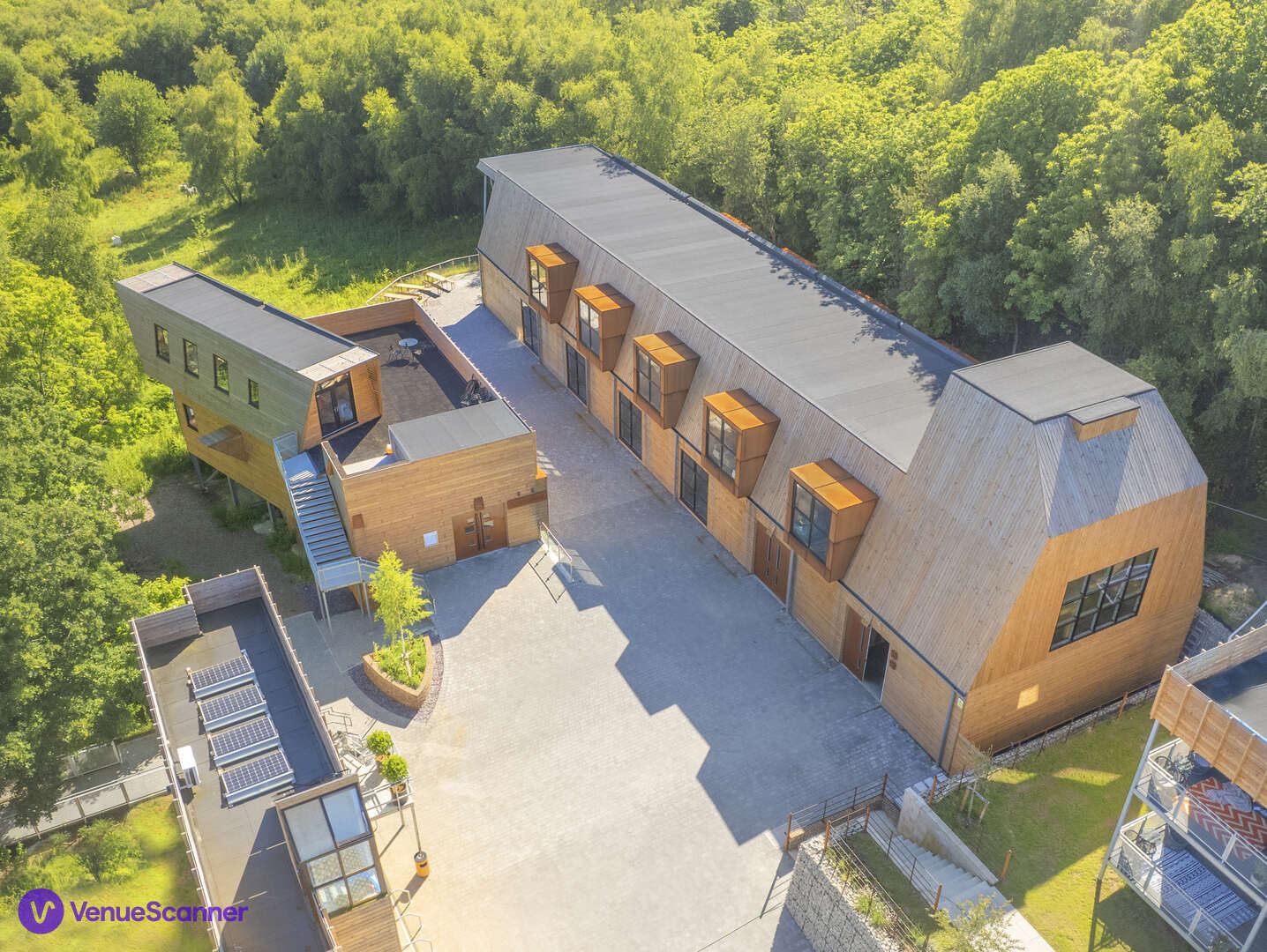 Modern building constructed with PANELO prefabricated timber panels